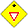 Yield sign ahead