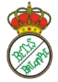 Primo stemma del Real Betis Balompié, sormontato dalla corona reale (1915-1922)