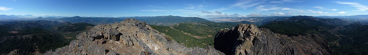 View from the saddle between the two highest points of Pilot Rock