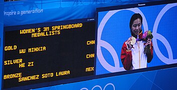 2012 Summer Olympics Women's Springboard Victory Ceremony 4.jpg