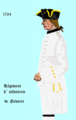 Uniforme du régiment de Navarre de 1734 à 1757.