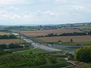 Dálnice A5 (Rakousko) u obce Wolkersdorf.