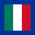 Estandarte Presidencial d'Italia de 1990 a 1992.