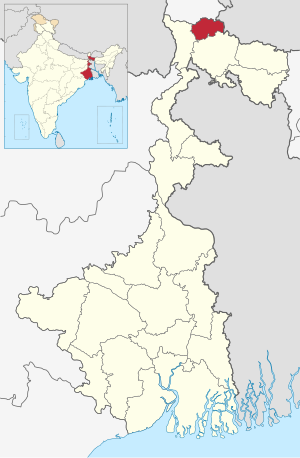 Location of Kalimpong district in West Bengal