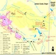 Dams and canals associated with Little Butte Creek