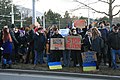 Protest at the Russian Consulate in Brno, Czech Republic.