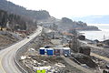 Motorway construction along lake Mjøsa