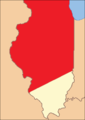 St. Clair County as it was re-established in 1809. This diagonal border line had been drawn by the Indiana Territorial government in 1803.[3]