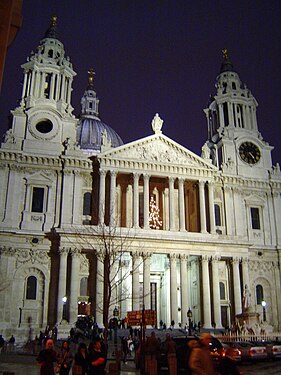 St. Paul's Cathedral, London, at night