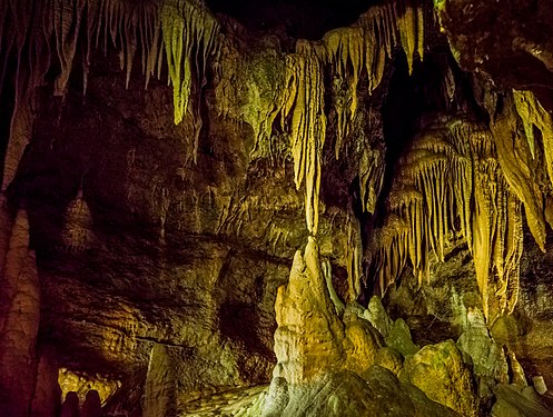 Barbarossa cathedral in the Devil's Cave near Pottenstein