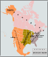 Мапа епархија у Северној Америци