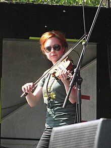 Mulholland, performing as part of Great Lake Swimmers at the Burlington Sound of Music festival June 2010