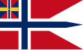 Drapeau d'État et pavillon de la Norvège au sein de l'Union (à partir de 1844).