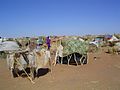 IDP camp in Sudan resulting from the Darfur conflict