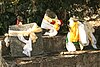 Stone pillars mark the location of signing of the Blood Brother Treaty at Kabi Lungchok.