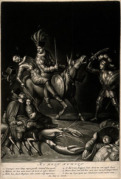 File:William of Orange attacks Louis XIV and James II, who are ri Wellcome V0011914.jpg