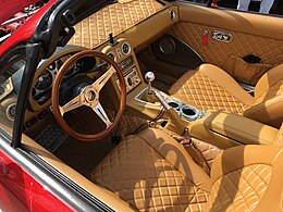 Custom interior in a Mazda Miata