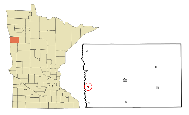 File:Norman County Minnesota Incorporated and Unincorporated areas Hendrum Highlighted.svg