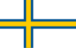 Nieamptelike vlag van Norrland, die noordelikste landsdeel van Swede