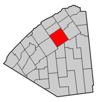 Map highlighting Potsdam's location within St. Lawrence County.