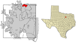 Location of Westlake in Tarrant County, Texas