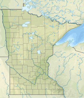 Map showing the location of Forestville Mystery Cave State Park