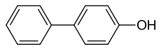 Struktur von 4-Phenylphenol