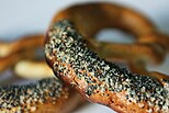 Brașov pretzels with poppy seeds and salt