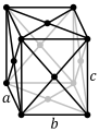 Cella unitaria del reticolo ortorombico a facce centrate