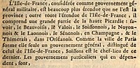 Extrait du Dictionnaire universel de la France par Robert de Hesseln.