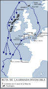 Navigation of the Spanish Armada, 1588.