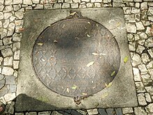 An example of a circular manhole in Salvador, Bahia