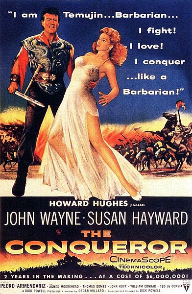 File:The Conqueror (1956) film poster.jpg