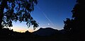 Moon seen over Mount Rigi, Switzerland