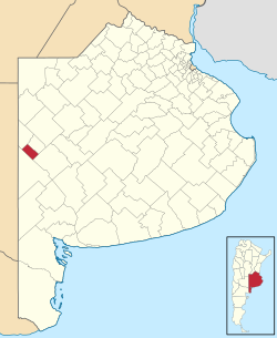location of Salliqueló Partido in Buenos Aires Province