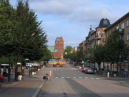 Första Avenyen mot Hässleholms kyrka