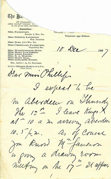 File:Letter from Emmeline Pankhurst to Caroline Phillips - ABDMS082709.jpg