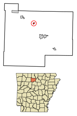 Location of Gilbert in Searcy County, Arkansas.