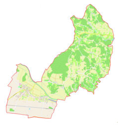 Mapa konturowa gminy Dornava, po prawej znajduje się punkt z opisem „Polenci”