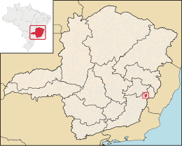 Santana do Manhuaçu – Mappa