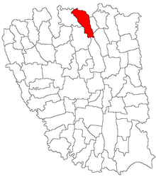 Location in Galați County