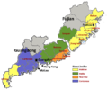 Distribution map of the origins of Chinese Indonesians