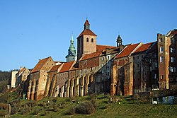 Grudzjondzas vecpilsēta no Vislas