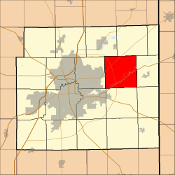 Location in Allen County, Indiana