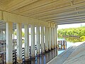 Underview of bridge leading to the park