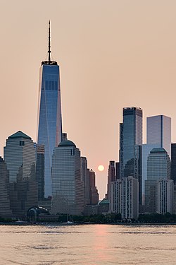 Haze in the upper atmosphere of New York City on September 16