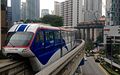 A 4-car KL Monorail train of Scomi SUTRA