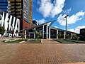 Wide view of New Lynn War Memorial Library in 2022