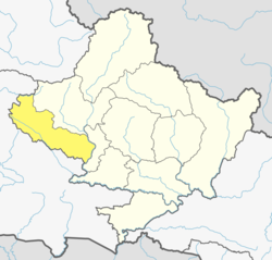 Location of Baglung (dark yellow) in Gandaki Province