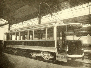 Triebwagen 300 im Urzustand auf der Weltausstellung in Paris (1900)